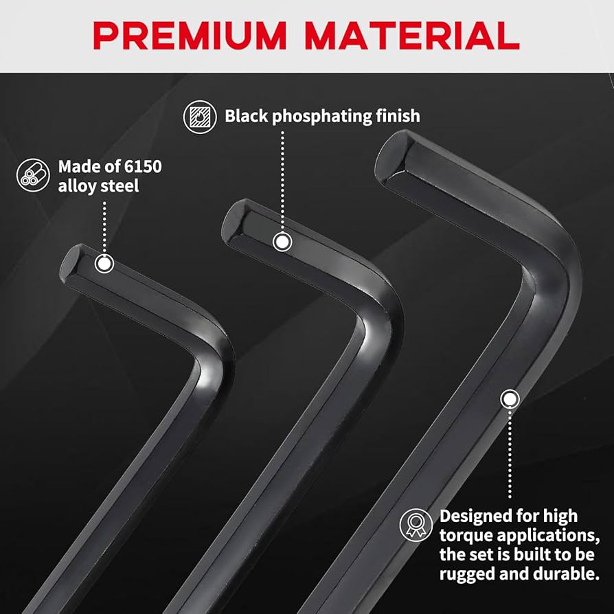 Reniteco 30 PCS Hex Head Key Allen Wrench Tool Set Organizer